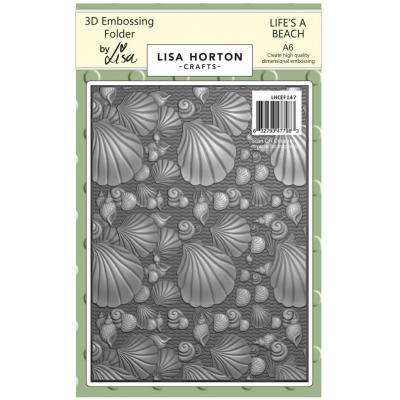 Lisa Horton Crafts 3D Embossing Folder - Life's A Beach